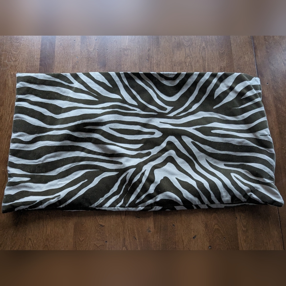 Zebra print pillow sham LUMBAR